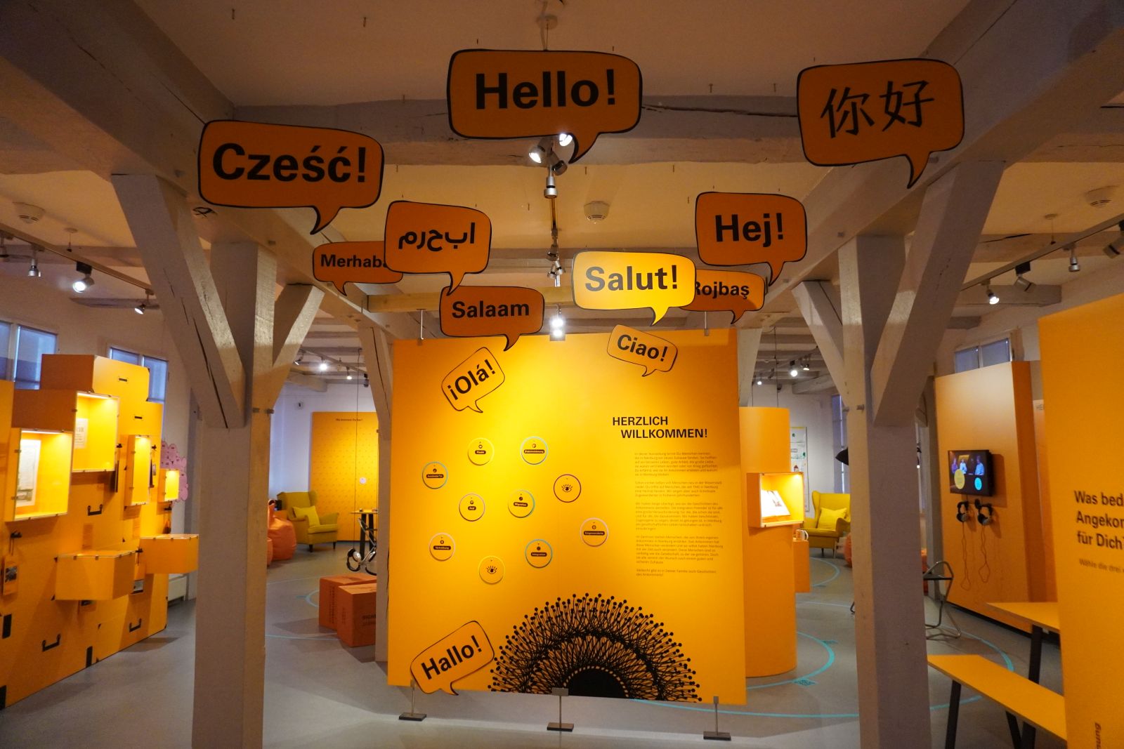 Blick in die Sonderausstellung Geschichte(n) Des Ankommens, Foto: Museum Nienburg