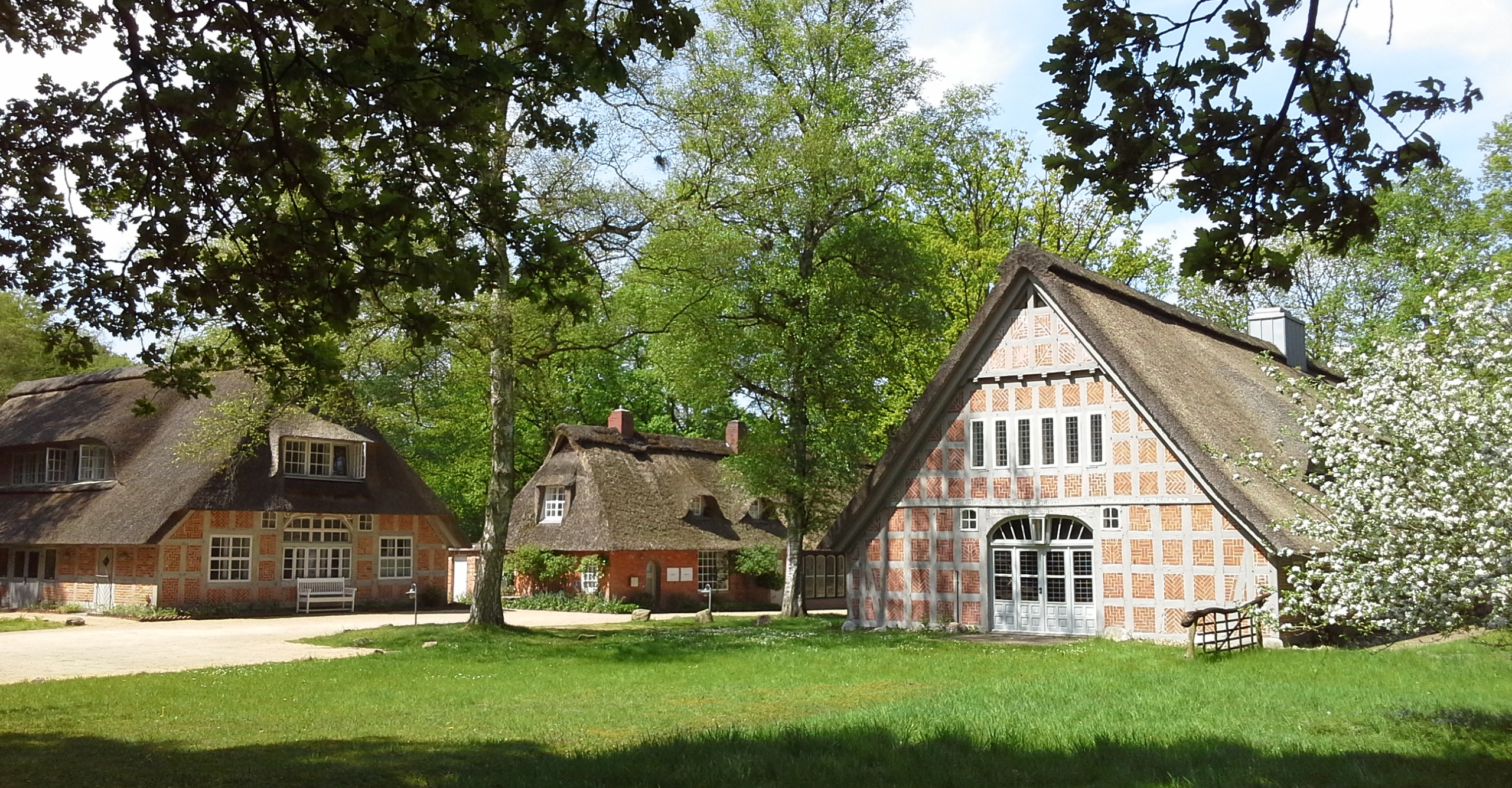 Das denkmalgeschützte Ensemble Haus im Schluh in Worpswede